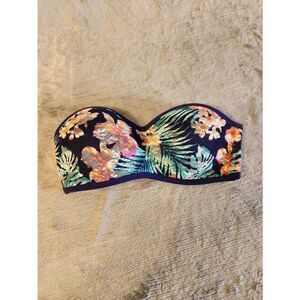 Victoria's Secret PINK size S Padded Lace Bandeau Bralette Bra Tropical Floral P